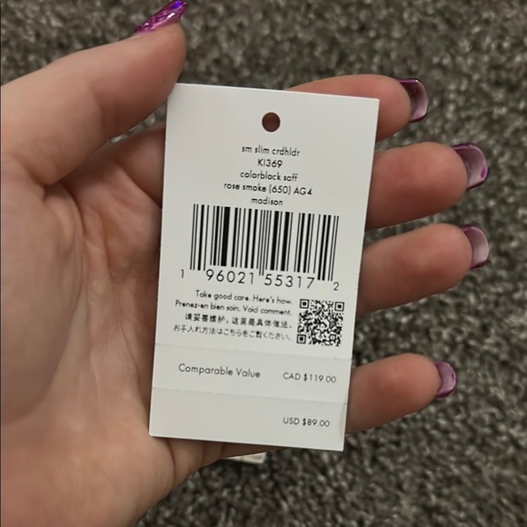 Kate Spade Blush and Cream Card Holder - Picture 8 of 8